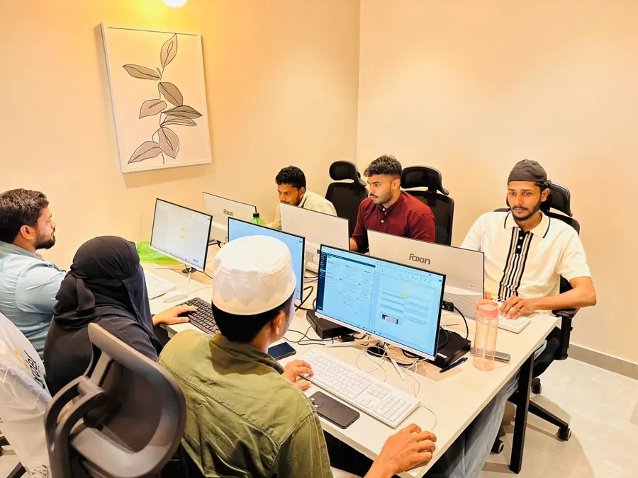 Students working in the computer lab during a practical session